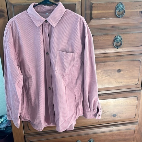 Women’s Mauve Corduroy Shirt Size  XL NWOT - Picture 1 of 9